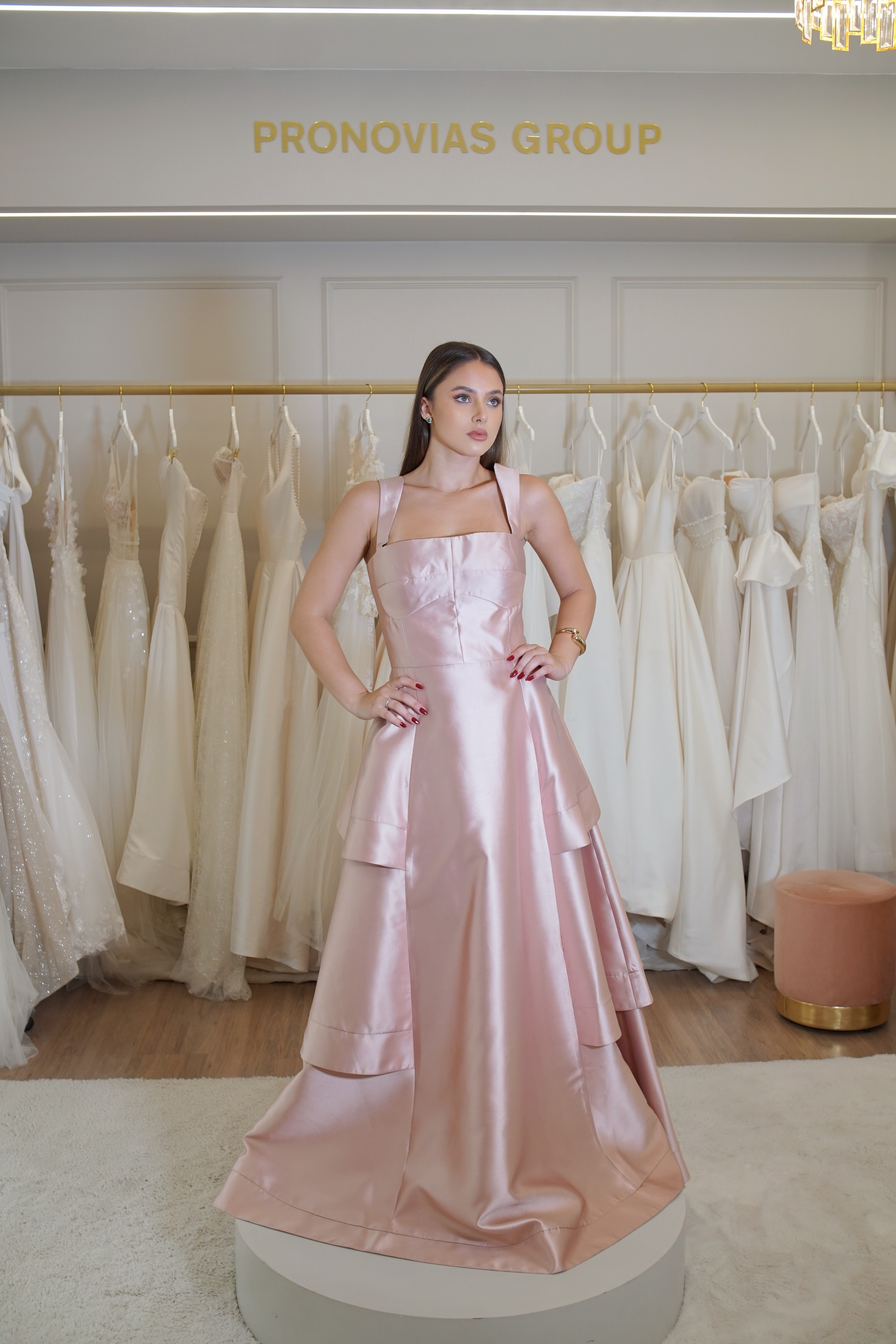 Vestido Rosé Camadas