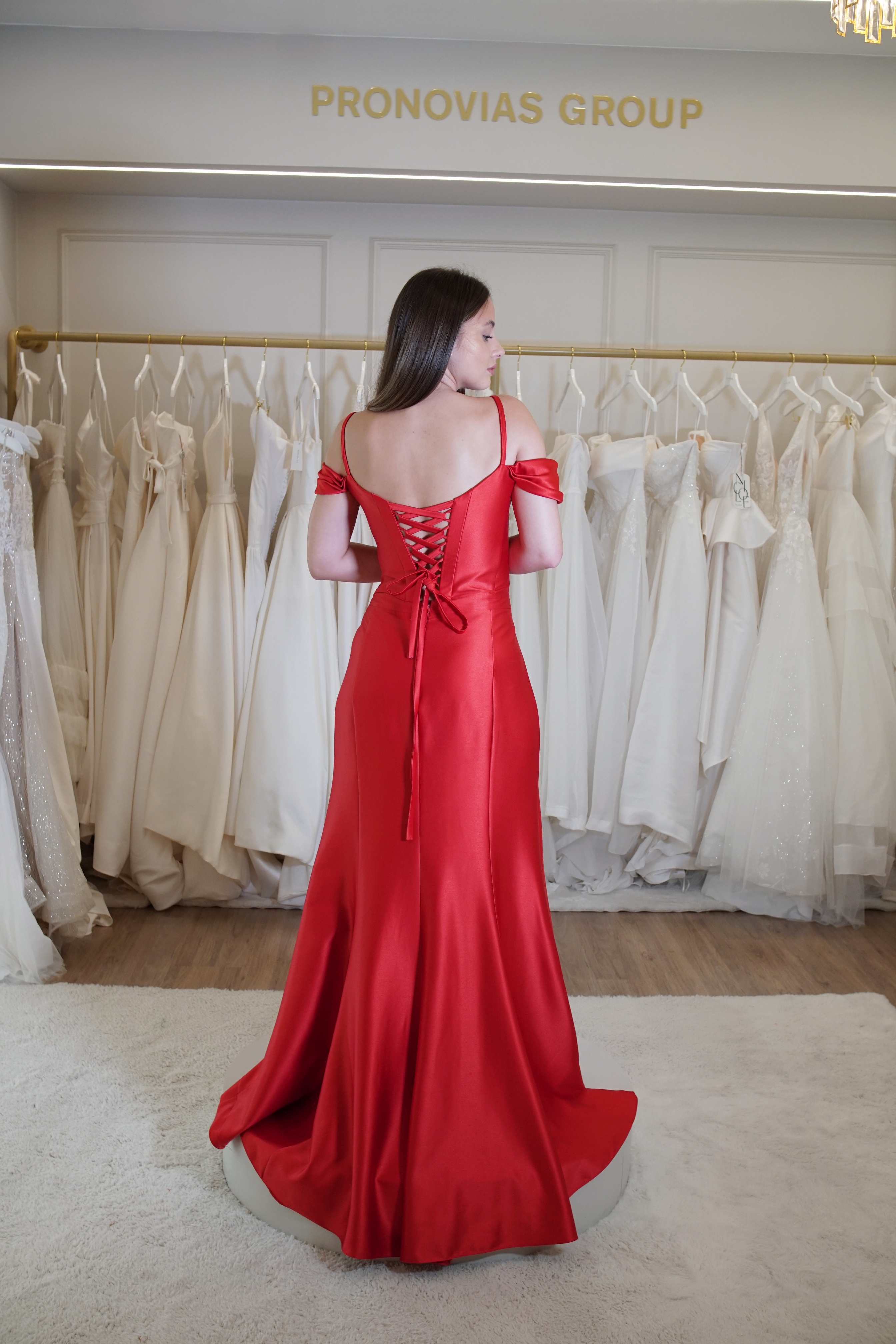 Vestido Vermelho com Alça e Fenda