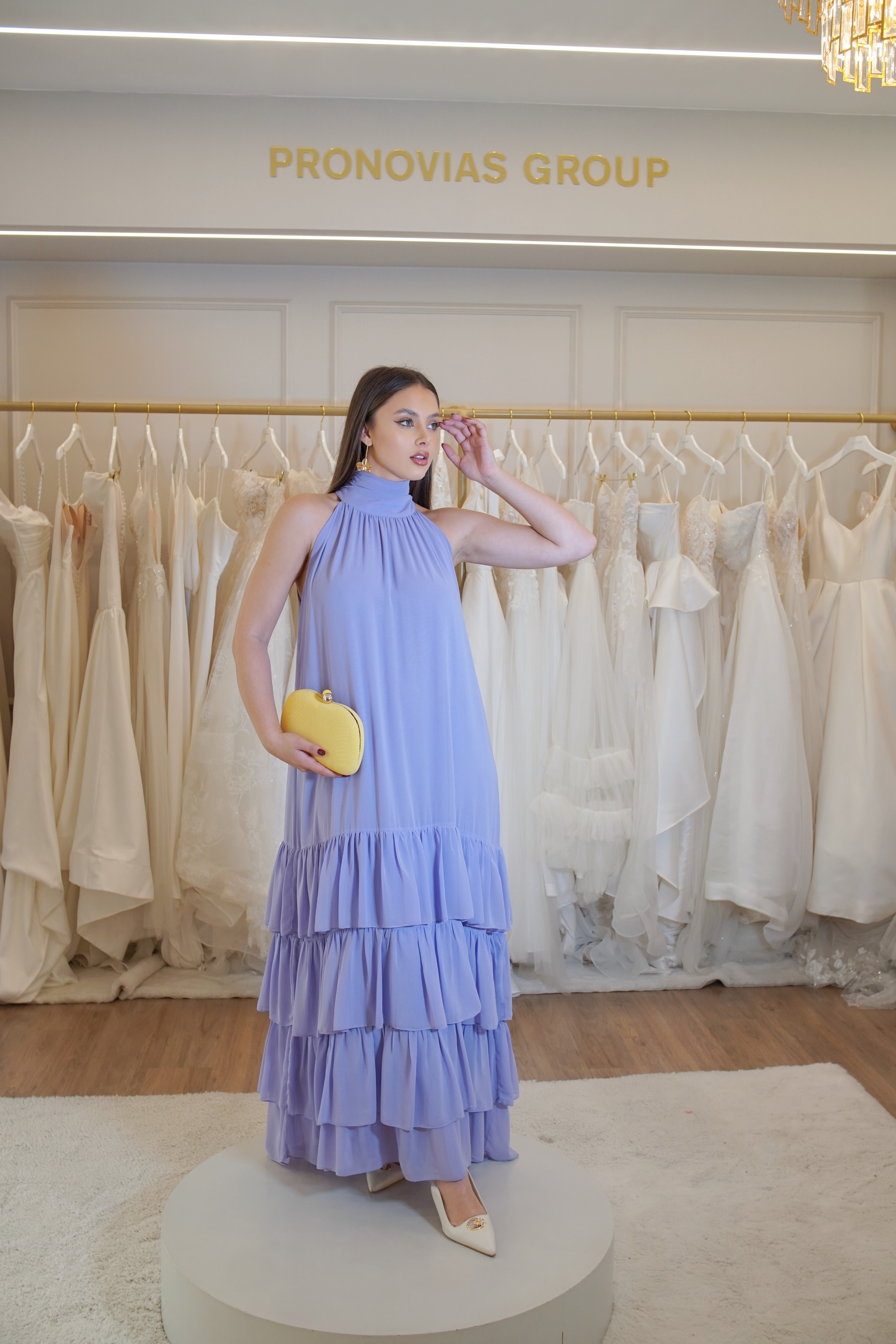 Vestido Lavanda Babados