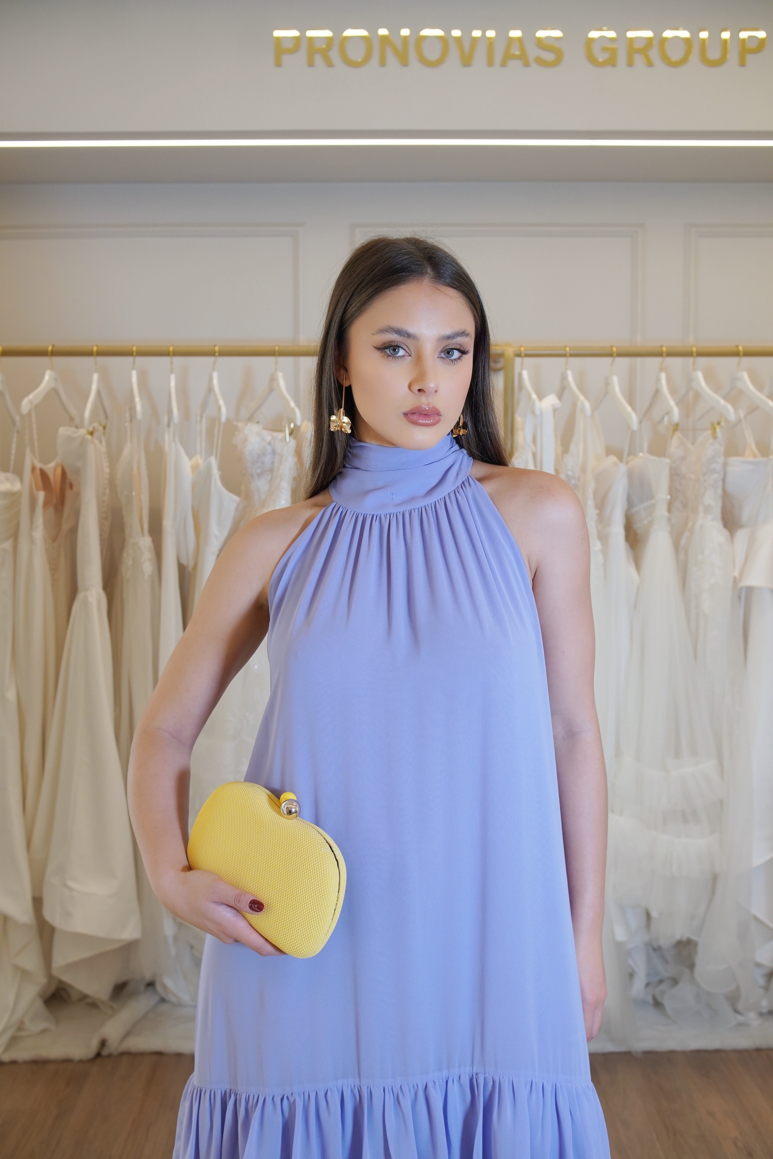 Vestido Lavanda Babados