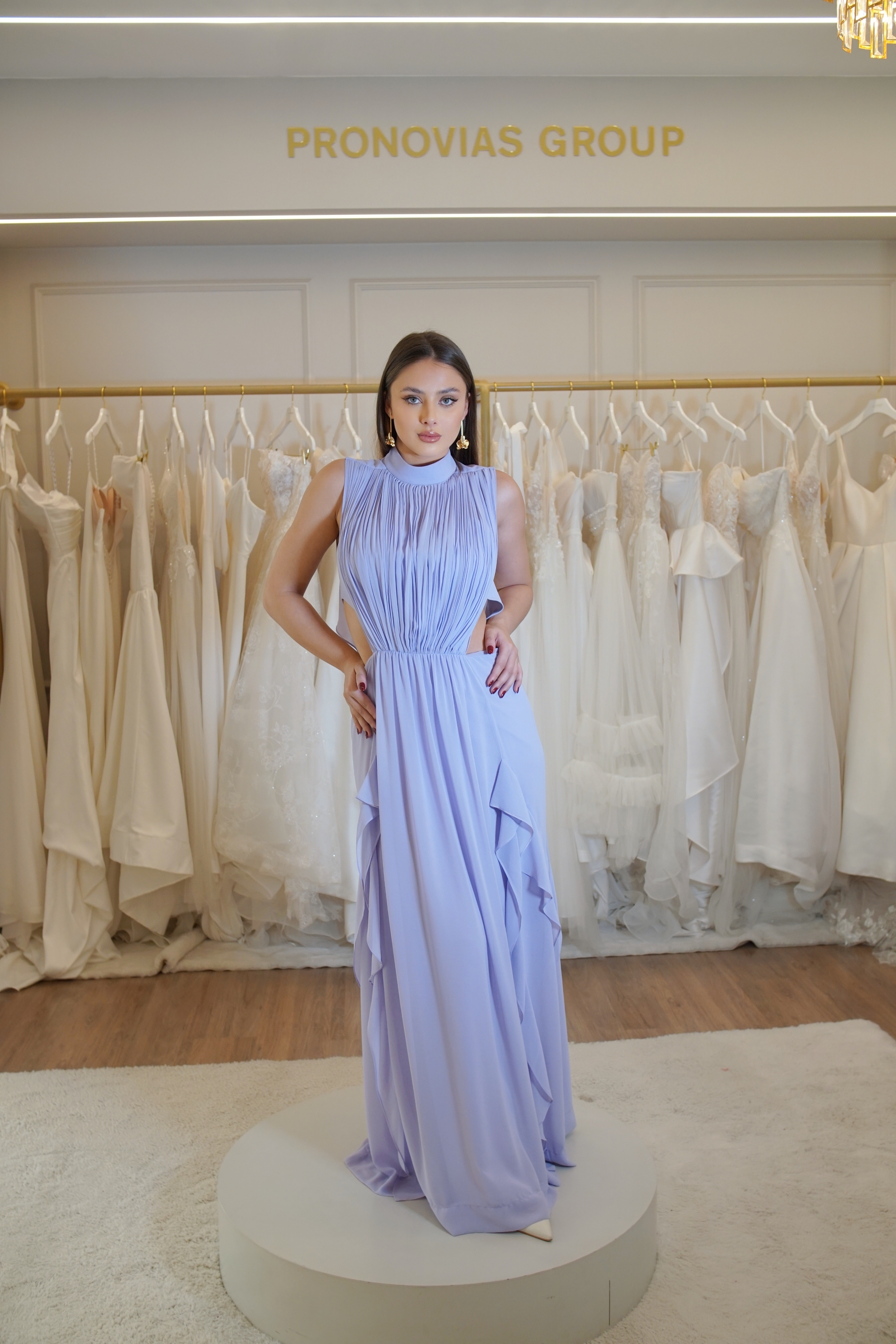 Vestido Lavanda com Babados